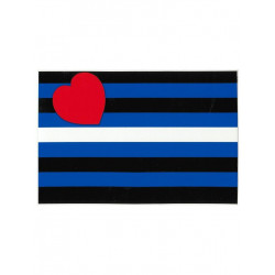 Leather Flag Aufkleber / Sticker 7,6 x 11,5cm / 3 x 4.5 inch (T1046)
