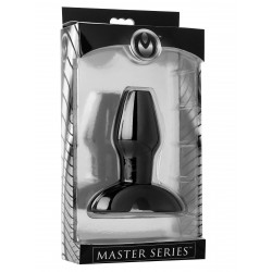 Master Series Invasion Hollow Silicone Anal Plug Small Black (T5712)