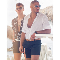 2Eros Long Bondi Bar Beach Swim Shorts Black (T6106)