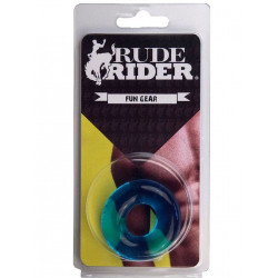 RudeRider Fat Stretchy Cock Ring Ice Blue (T6155)