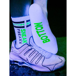 Sneak Freaxx Bottom Neon Socks White One Size (T6209)