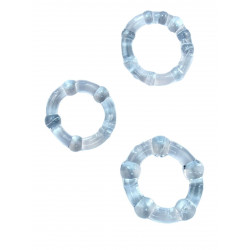 Rude Rider Mini Cock Rings Clear (3-Ring-Set) (T6262)