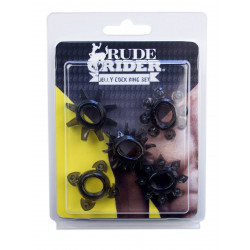 Rude Rider Jelly Cock Ring 5-Star-Set (T6266)