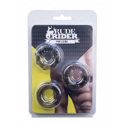 RudeRider Soft Cock Rings Smoke (3-Ring-Set) (T6260)