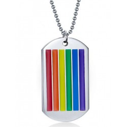 Rainbow Dog Tag Halskette / Necklace (T6306)