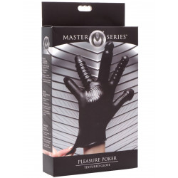 Master Series Pleasure Poker Textured Glove Black (T6343)