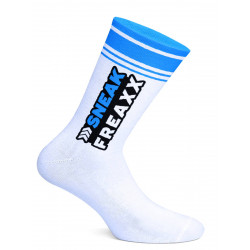 Sneak Freaxx Big Stripe Blue Socks White One Size (T7646)