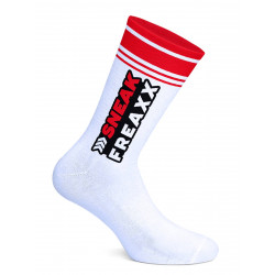 Sneak Freaxx Big Stripe Red Socks White One Size (T7645)