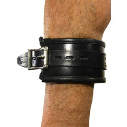 RudeRider Ankle Cuffs with Padding Leather Black/Black (Set of 2) One Size (T7336)