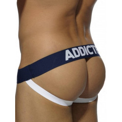 Addicted Mesh Push Up Jockstrap Underwear Navy Blue (T7856)