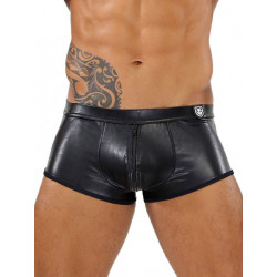 TOF Fetish Full-Zip Boxer Underwear Black (T7907)