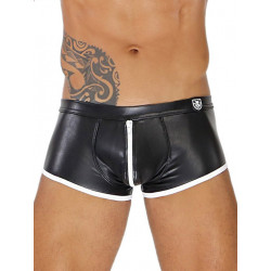 ToF Paris Fetish Full-Zip Boxer Underwear Black/White (T7908)