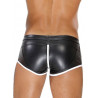 ToF Paris Fetish Full-Zip Boxer Underwear Black/White (T7908)