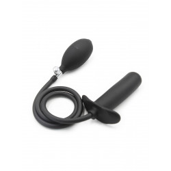 RudeRider Inflatable T-Plug Silicone Black (T7728)