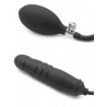 Rude Rider Inflatable Dildo Plug Silicone Black (T7806)