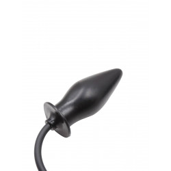 Rude Rider Inflatable Butt Plug Rubber Black (T7726)