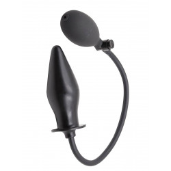Rude Rider Inflatable Butt Plug Rubber Black (T7726)
