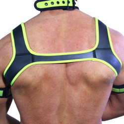 RudeRider Neoprene Harness Black/Yellow (T7287)