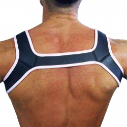 RudeRider Neoprene Harness Black/White (T7289)