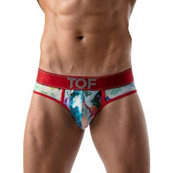 TOF Tie Dye XL Push-Up Brief Underwear Red (T8179)