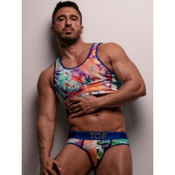 ToF Paris Tie Dye XL Push-Up Brief Underwear Blue (T8180)