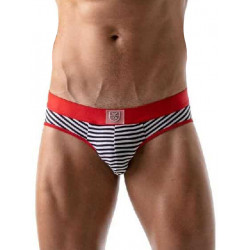 ToF Paris Stripes Push-Up Brief Underwear Navy/Red/White (T8188)