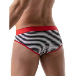 ToF Paris Stripes Push-Up Brief Underwear Navy/Red/White (T8188)