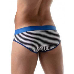 ToF Paris Stripes Push-Up Brief Underwear Navy Blue/White (T8189)