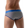 ToF Paris Stripes Push-Up Brief Underwear Navy Blue/White (T8189)