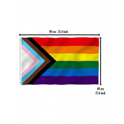 Progress Rainbow Flag 2018 (60 x 90 cm) (T8421)