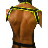 Rude Rider Shoulder Backstrap Harness Leather Black/Yellow (T7309)