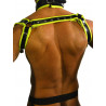 Rude Rider Shoulder Backstrap Harness Leather Black/Yellow (T7309)