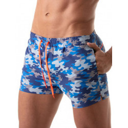 ToF Paris Iconic Swim Shorts Swimwear Blue Camo (T8564)