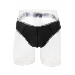 Rude Rider Neoprene Brief Open Back Bottoms Black/Grey (T7475)