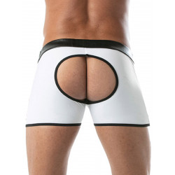 ToF Paris Bad Boy Zipped Backless Shorts White/Black (T8965)