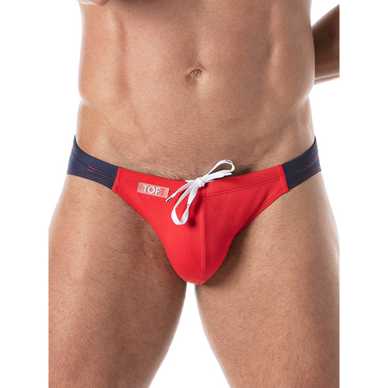 ToF Paris Holidays Swim Mini Brief Swimwear Red/Navy (T9118)