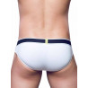 Supawear Ribbed Slashed Brief Underwear White (T9144)