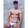 Supawear Ribbed Slashed Jockstrap Underwear White (T9146)