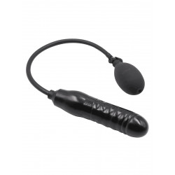 RudeRider Inflatable Regular Dildo Rubber Black (T9233)