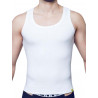 Supawear Ribbed Slashed Singlet Tank Top White (T9394)