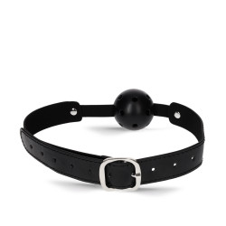 RudeRider Breathable Ball Gag with Belt Black (T9068)