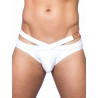 2Eros BLK Double Strap Swim Brief V20 White (T9575)