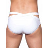 2Eros BLK Double Strap Swim Brief V20 White (T9575)