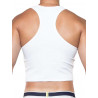 Supawear Ribbed Cropped Singlet Tank Top White (T9592)