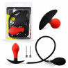 Rude Rider Inflatable Butt Plug Black/Red With Steel Ball Inside (T9126)