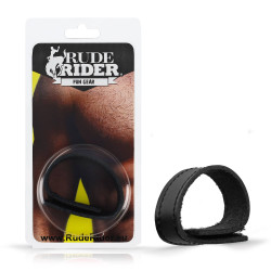 Rude Rider Velcro Fastener Cock Strap Leatherette Black Adjustable (T9084)