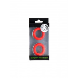 Sport Fucker Ready Rings 2-Pack Liquid Silicone Red (T9629)