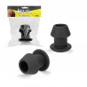 Rude Rider Hollow Anal Plug Small Black (T9223)