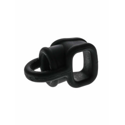 RudeRider Liquid Silicone Cock & Ball Splitter Black (T9735)