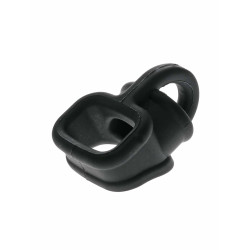 RudeRider Liquid Silicone Cock & Ball Splitter Black (T9735)